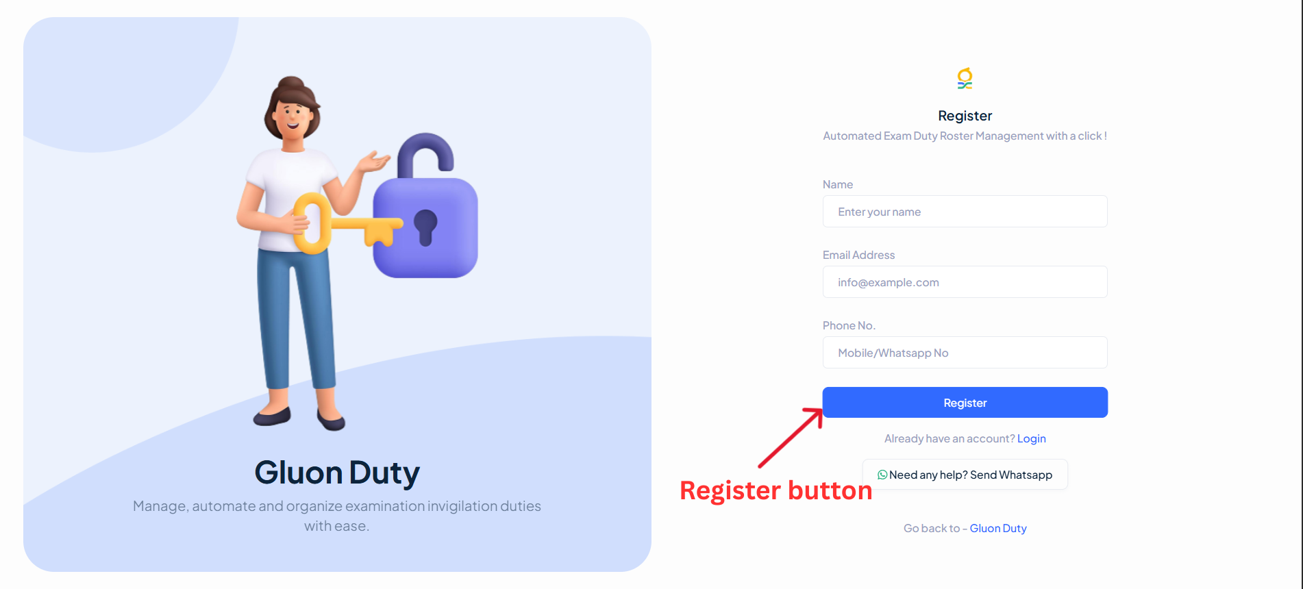 Registration Page